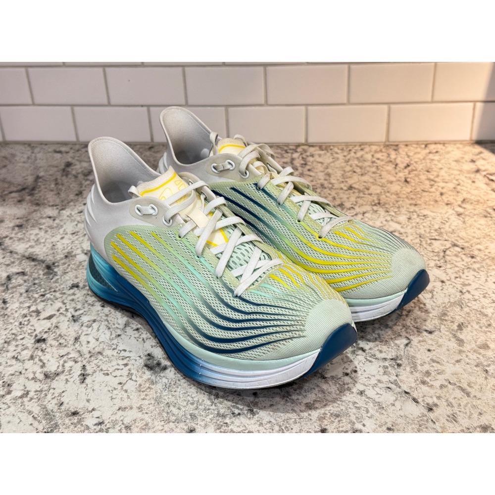 Vimazi Z40 Running Shoes Women 11 Men 9.5 Blue Green Yellow Excellent Pace Tuned